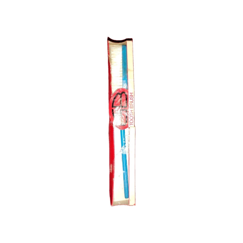 Vintage GB Blue Toothbrush long head NEW NIP can be a propโ